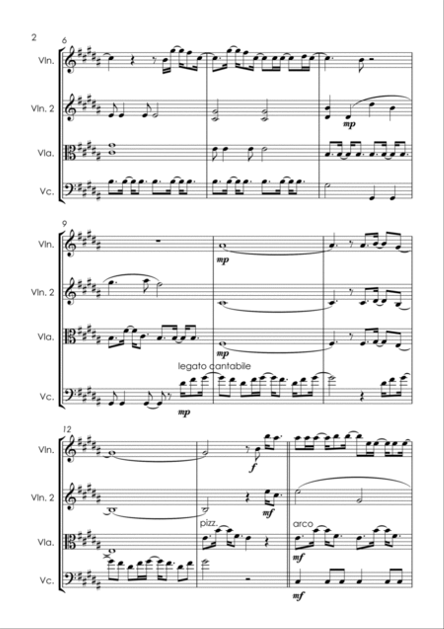 Love Again Love Again String Quartet scores gallery preview page 6