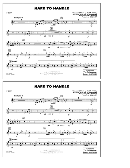 Hard to Handle (arr. Paul Murtha) - F Horn