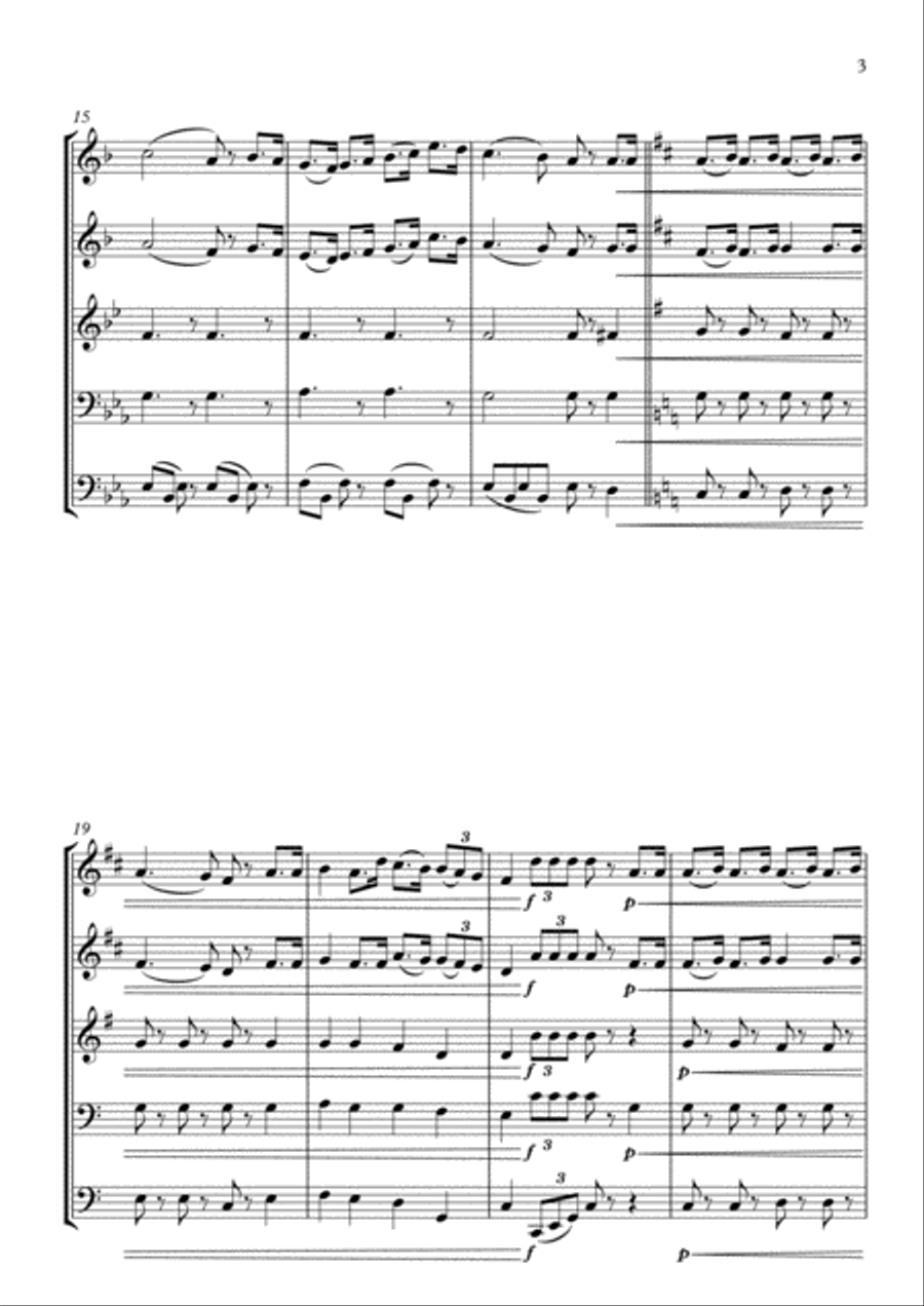 Puliwyap llaqta takin Brass Ensemble scores gallery preview page 3