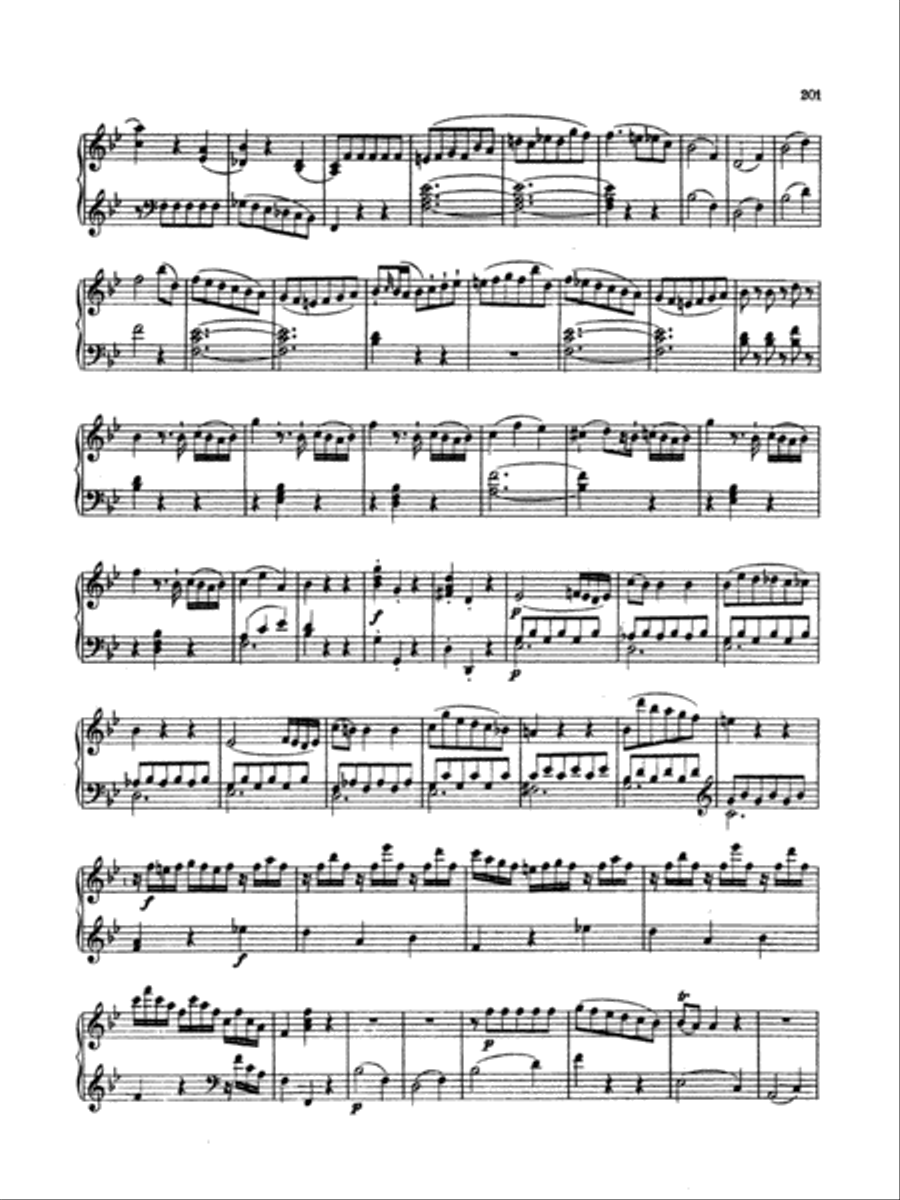 Mozart: Piano Sonata No. 16 in B-flat Major Piano Solo scores gallery preview page 4