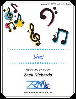 Book cover for Sing for a cappella SATB Choir with divisi