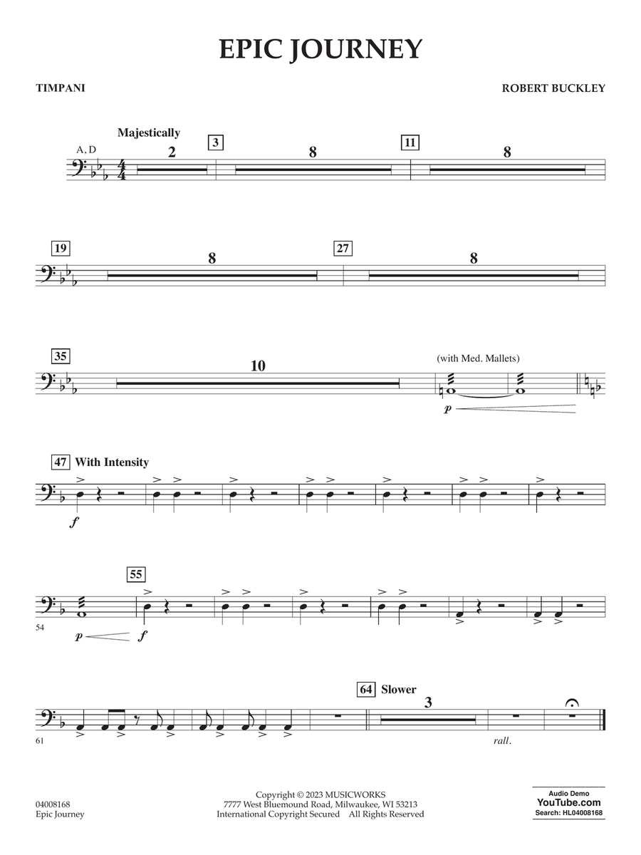Epic Journey - Timpani