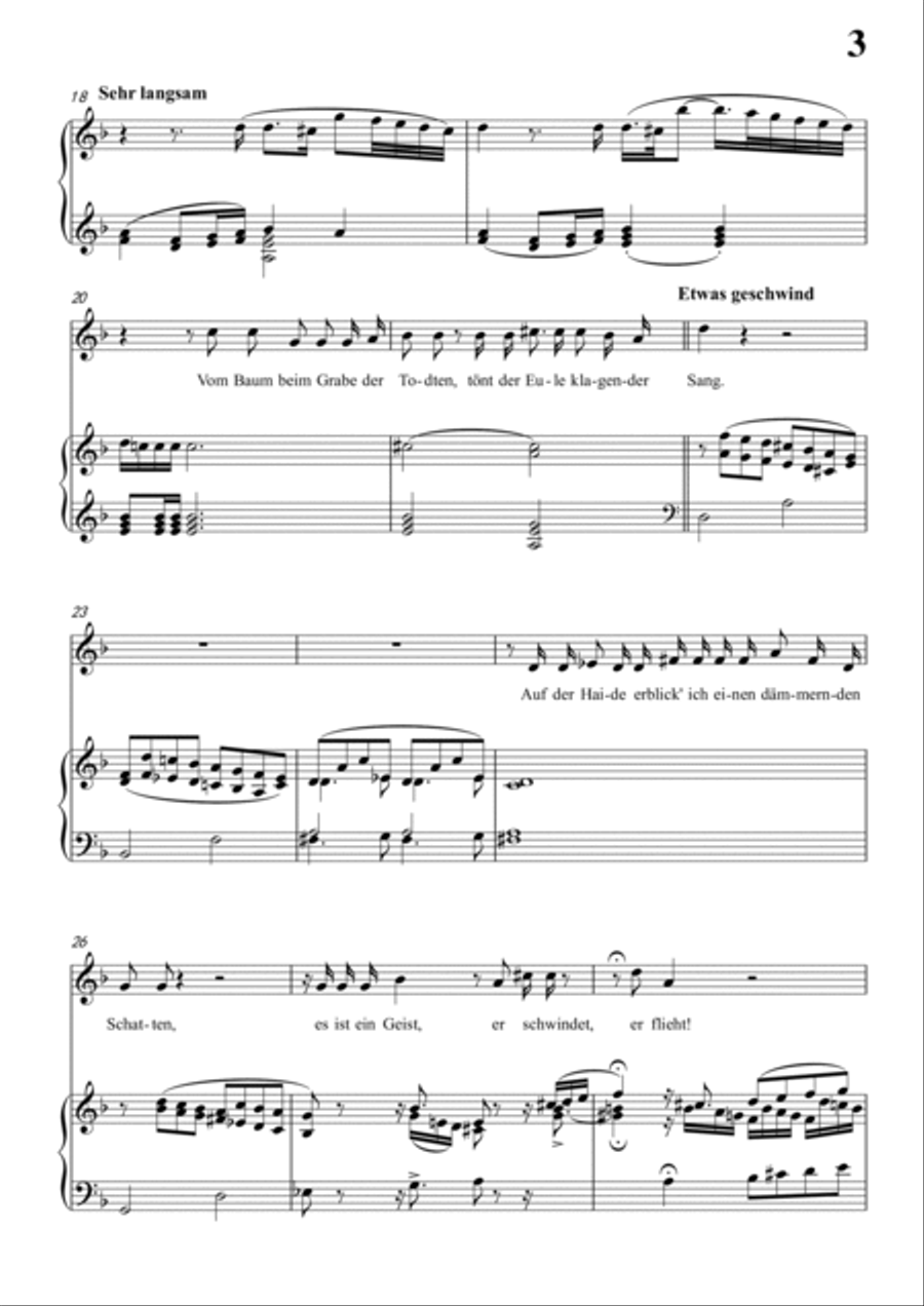 Schubert-Die Nacht in #F minor,D.534,for Vocal and Piano Voice scores gallery preview page 4