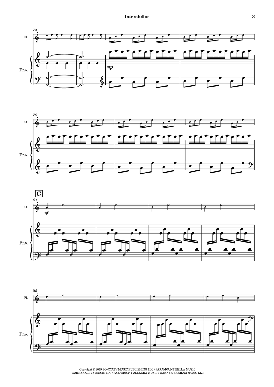 Interstellar Flute Solo scores gallery preview page 4