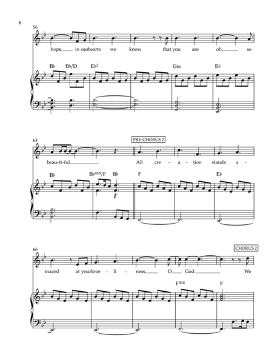 BEAUTIFUL (high voice/PVG) Piano, Vocal, Guitar scores gallery preview page 6