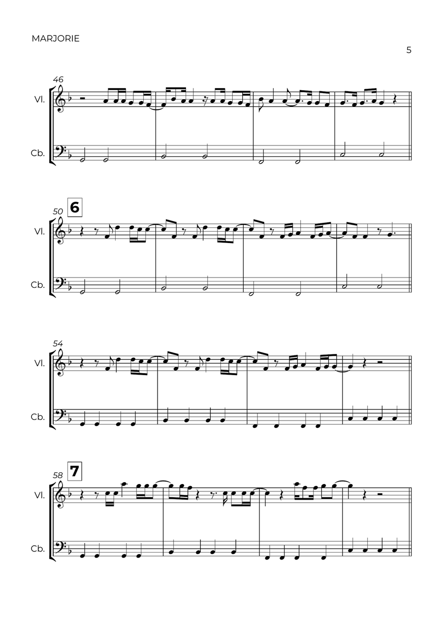Marjorie String Duet scores gallery preview page 5