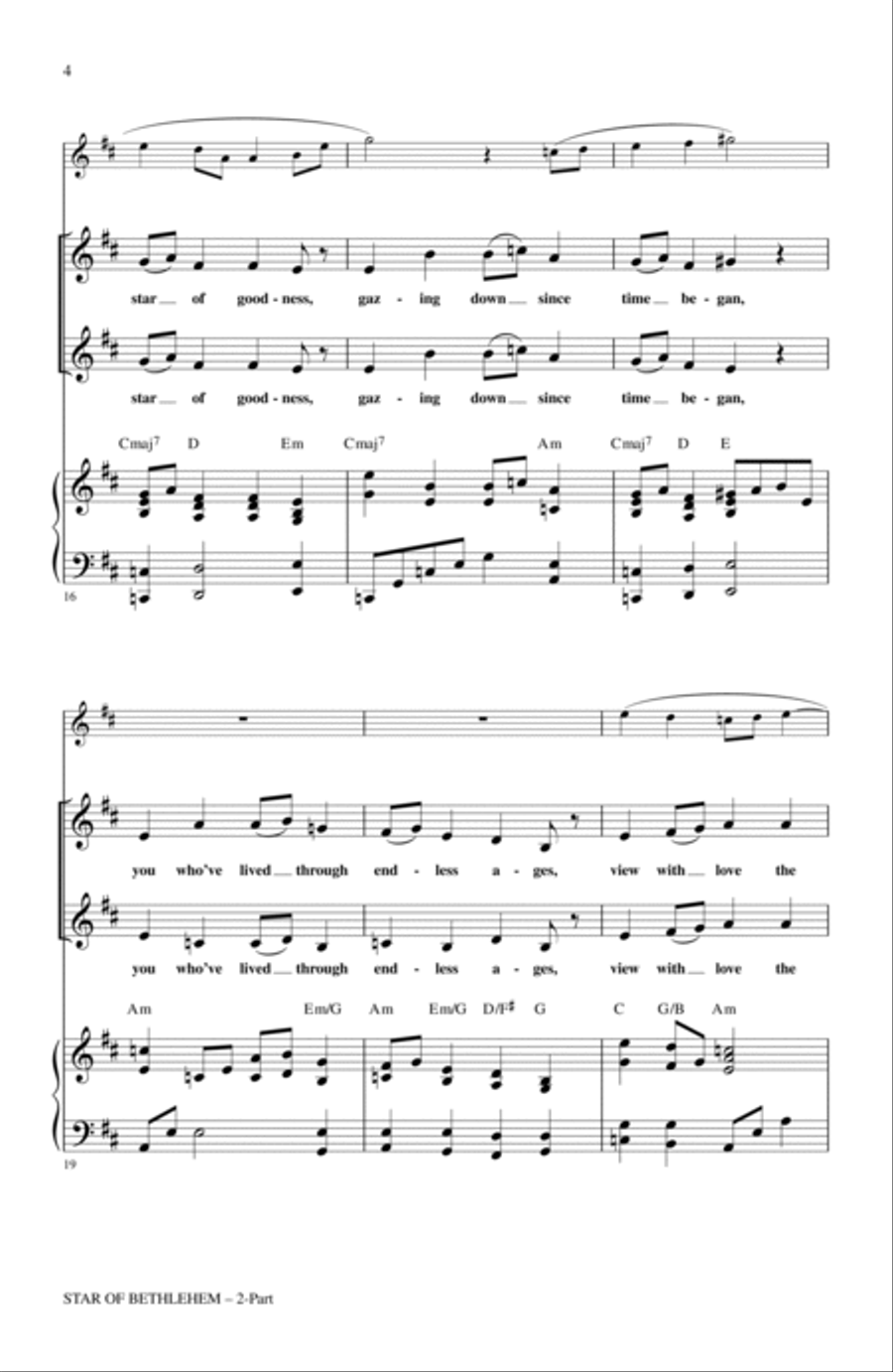Star Of Bethlehem 2-Part scores gallery preview page 3