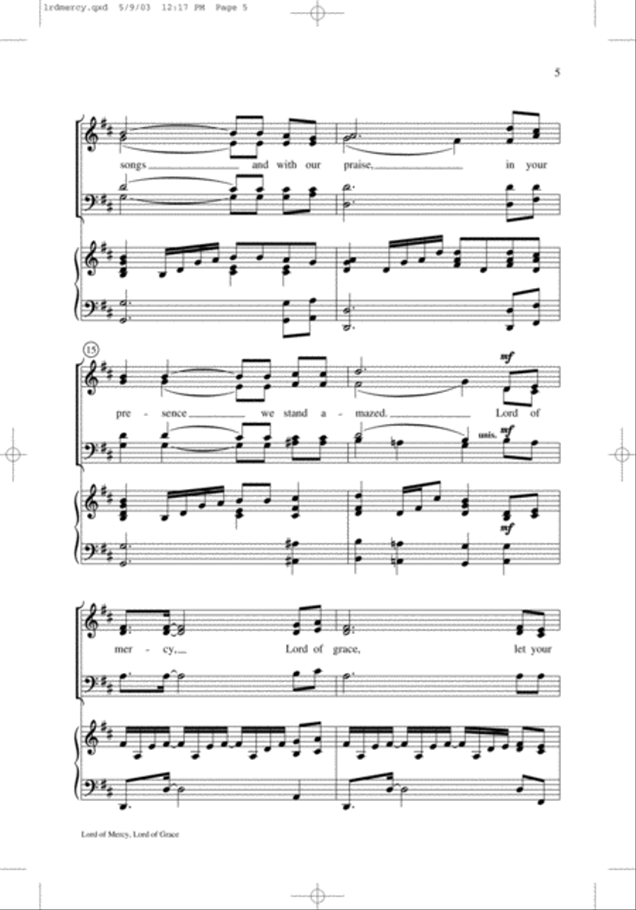 Lord of Mercy, Lord of Grace 4-Part scores gallery preview page 4