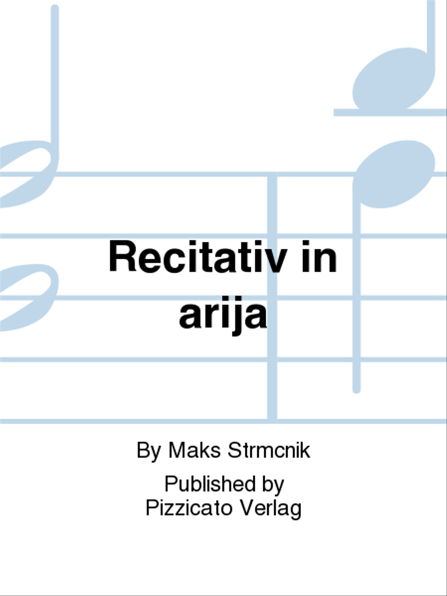 Recitativ in arija Recitativ in arija School and Community scores gallery preview page 1