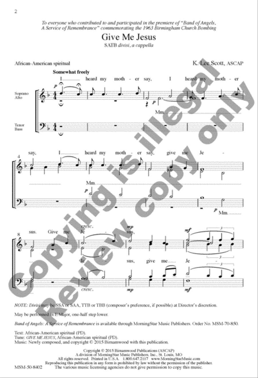 Give Me Jesus Give Me Jesus Divisi scores gallery preview page 13