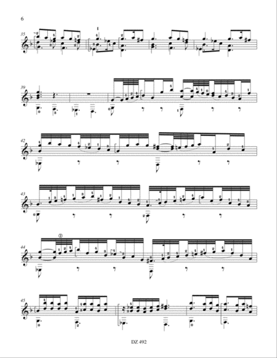 Praeludium, Passacaglia Classical Guitar scores gallery preview page 6