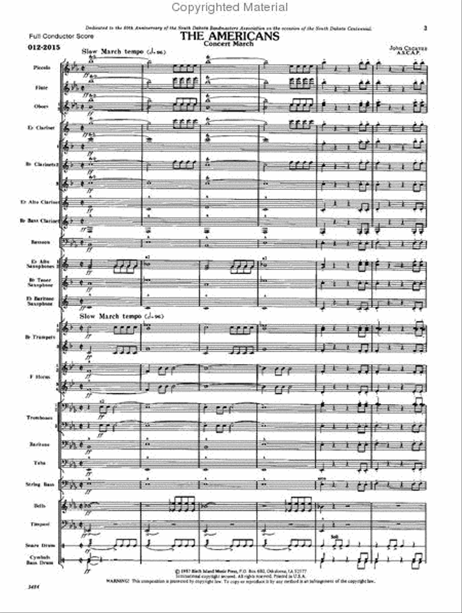The Americans The Americans Concert Band scores gallery preview page 2