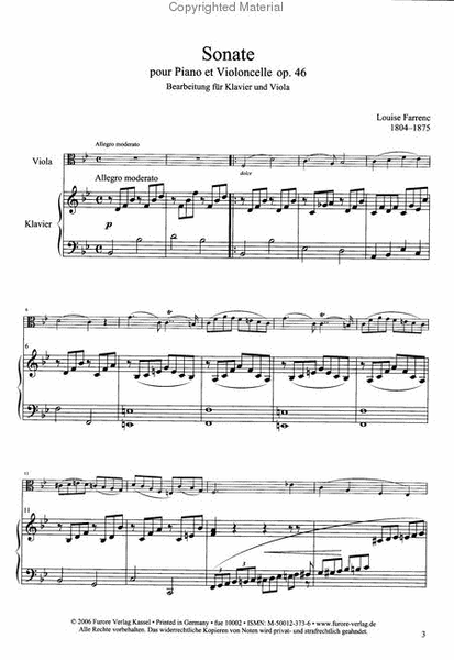 Sonate pour Piano et Violoncelle op. 46