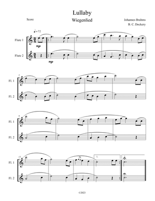 Brahms's Lullaby (Flute Duet)