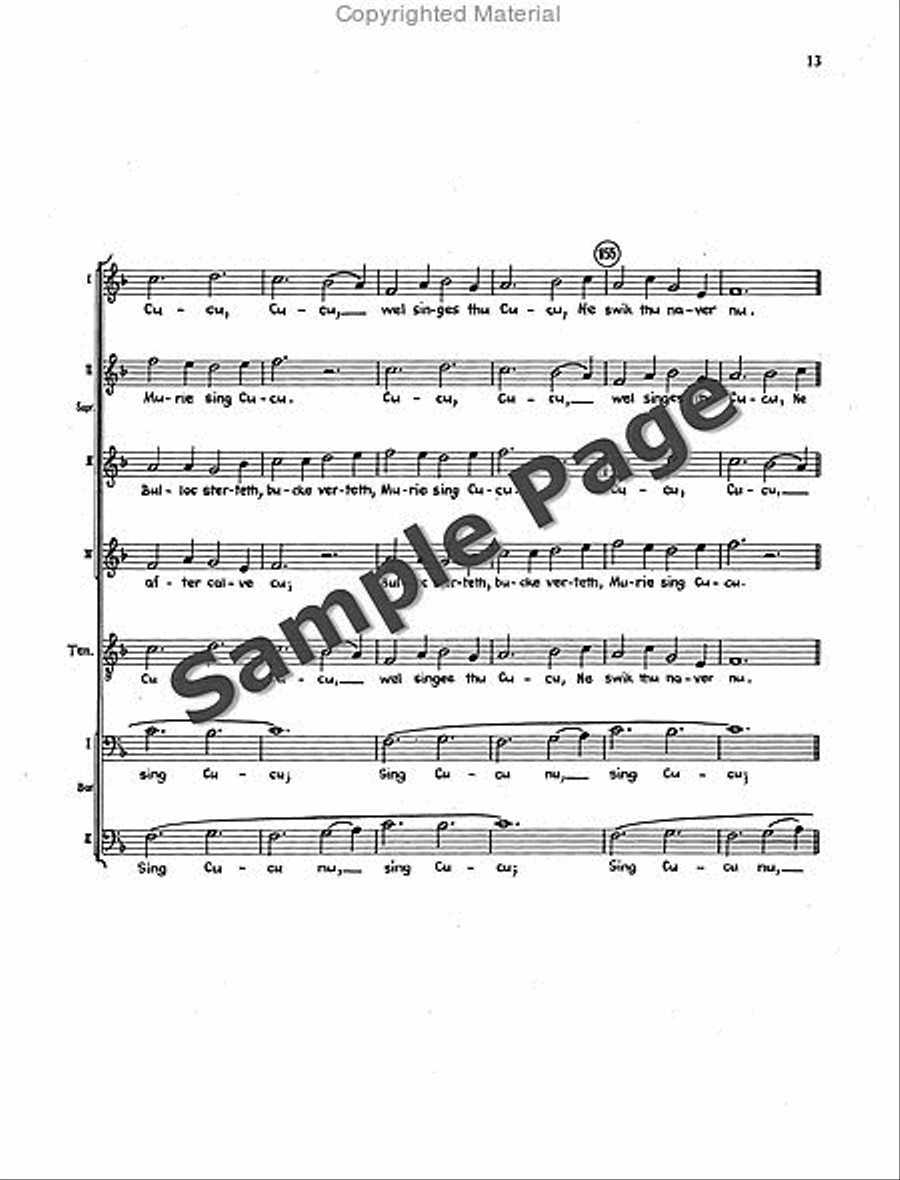 Rota Sumer Is Icumen In Ch. Score Mixed Choir scores gallery preview page 14