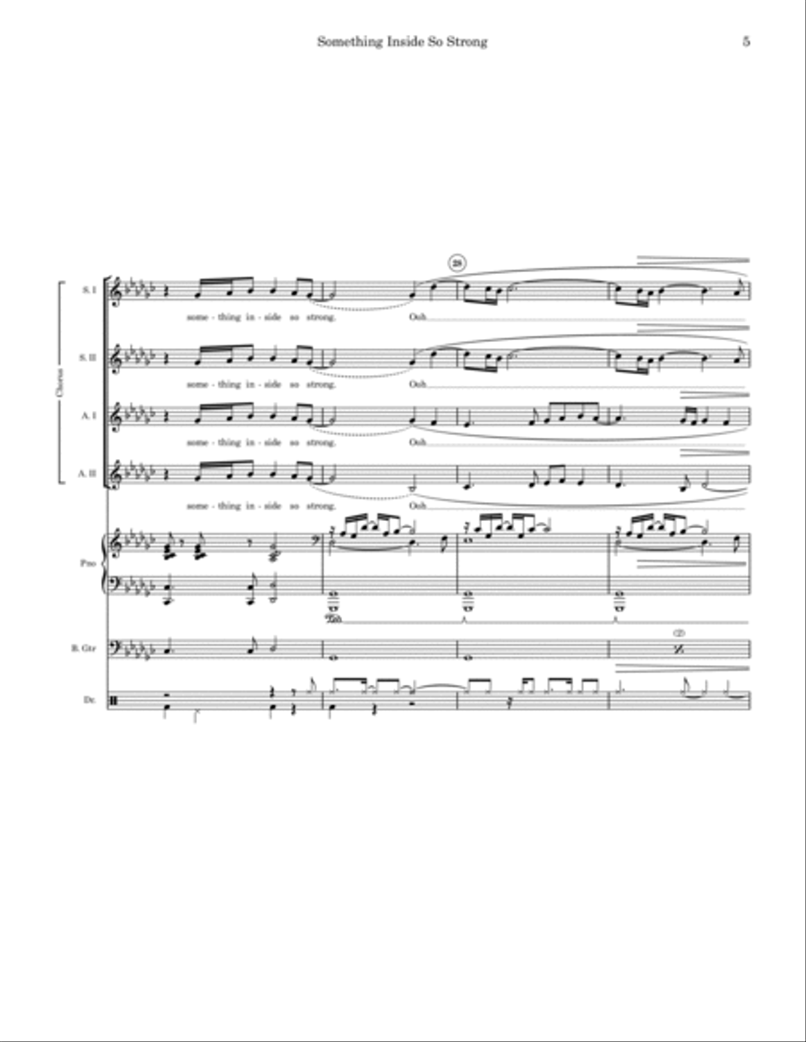(Something Inside) So Strong Bass Guitar scores gallery preview page 5