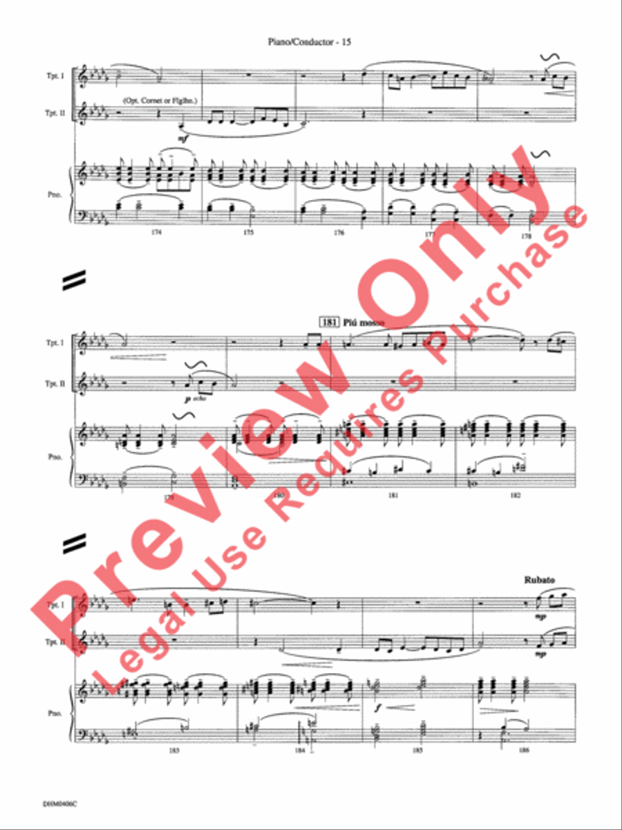Carmen Fantasia Trumpet Duet scores gallery preview page 19