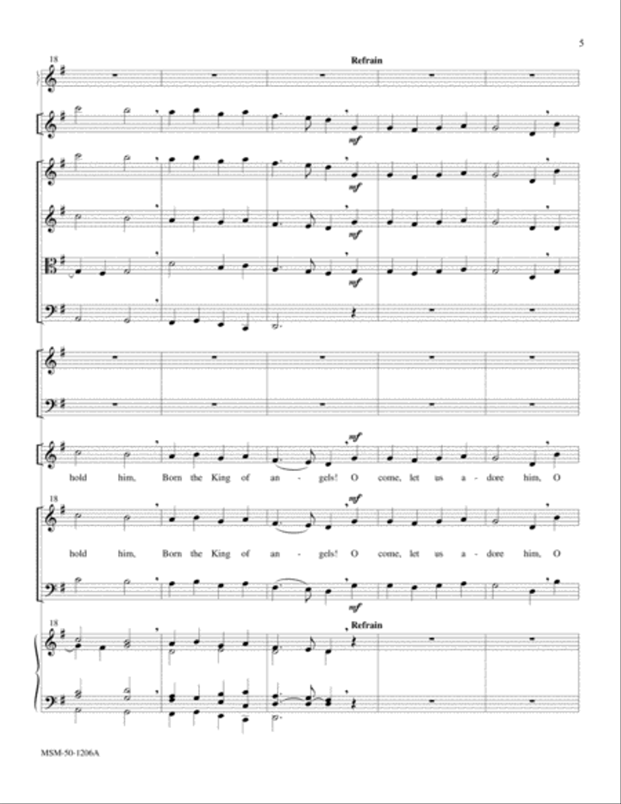 O Come, All Ye Faithful Choir scores gallery preview page 5