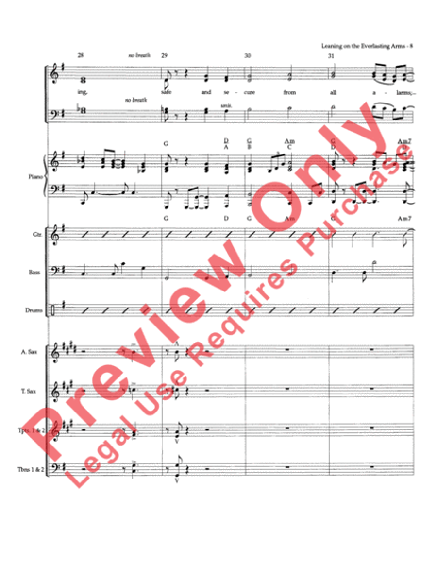Leaning on the Everlasting Arms Choir scores gallery preview page 41