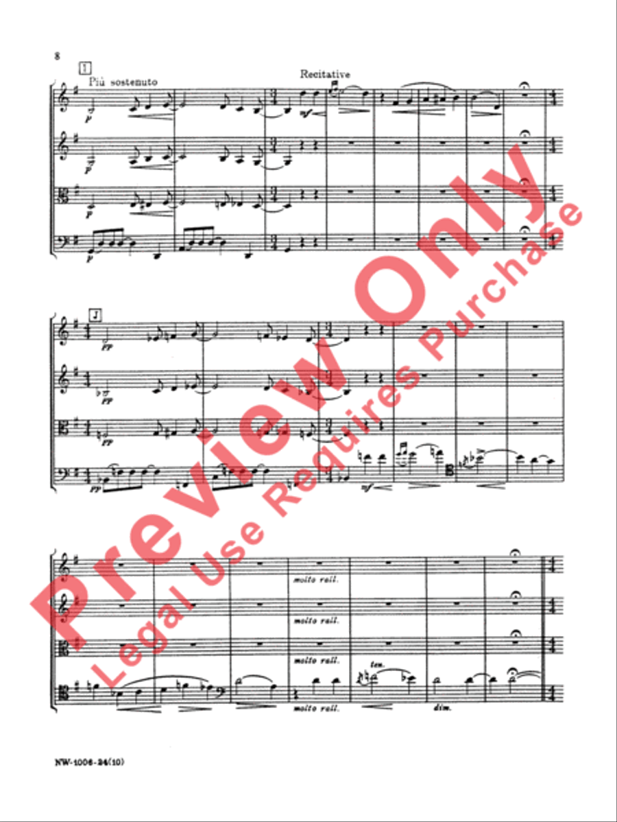 Lullaby - String Quartet String Quartet scores gallery preview page 9