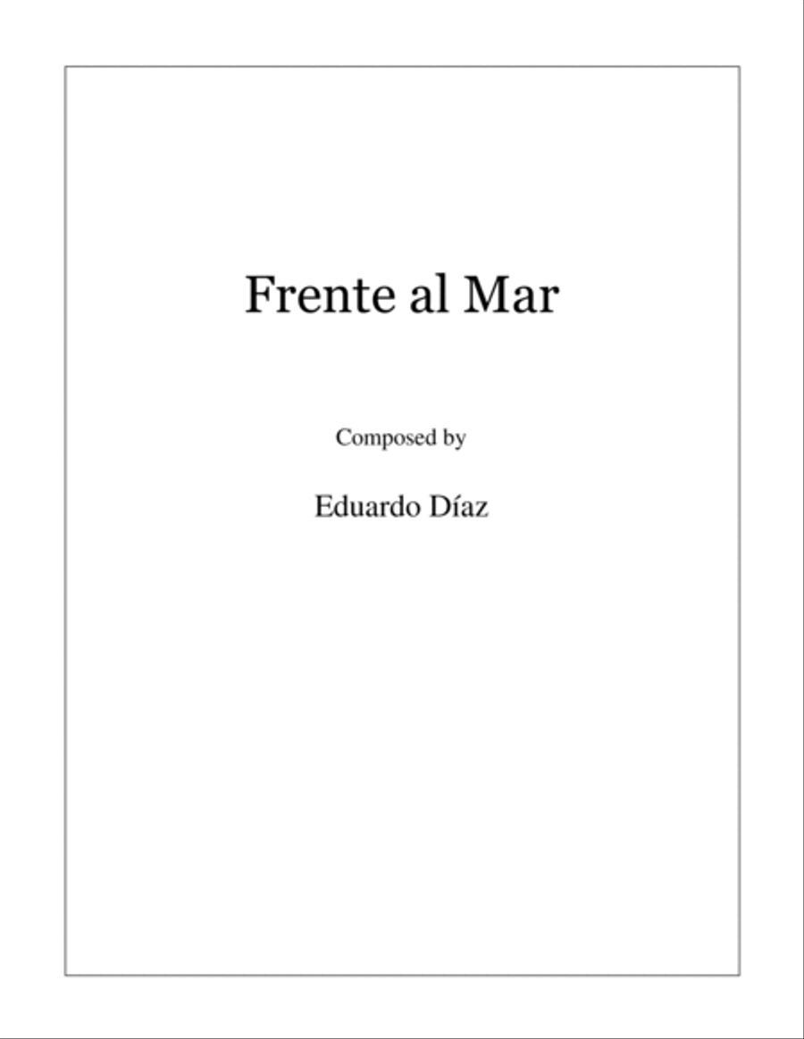Frente al Mar Guitar Solo scores gallery preview page 1