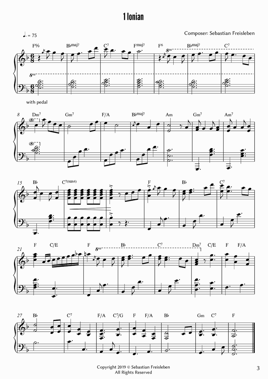 Gregorian Modes - 7 Little Pieces In Church Modes For Piano Piano Method scores gallery preview page 3