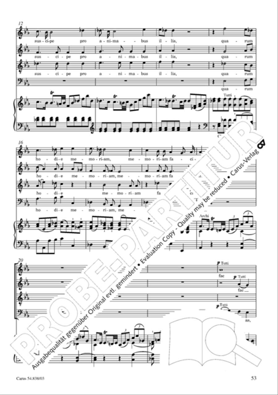 Requiem in B 4-Part scores gallery preview page 58