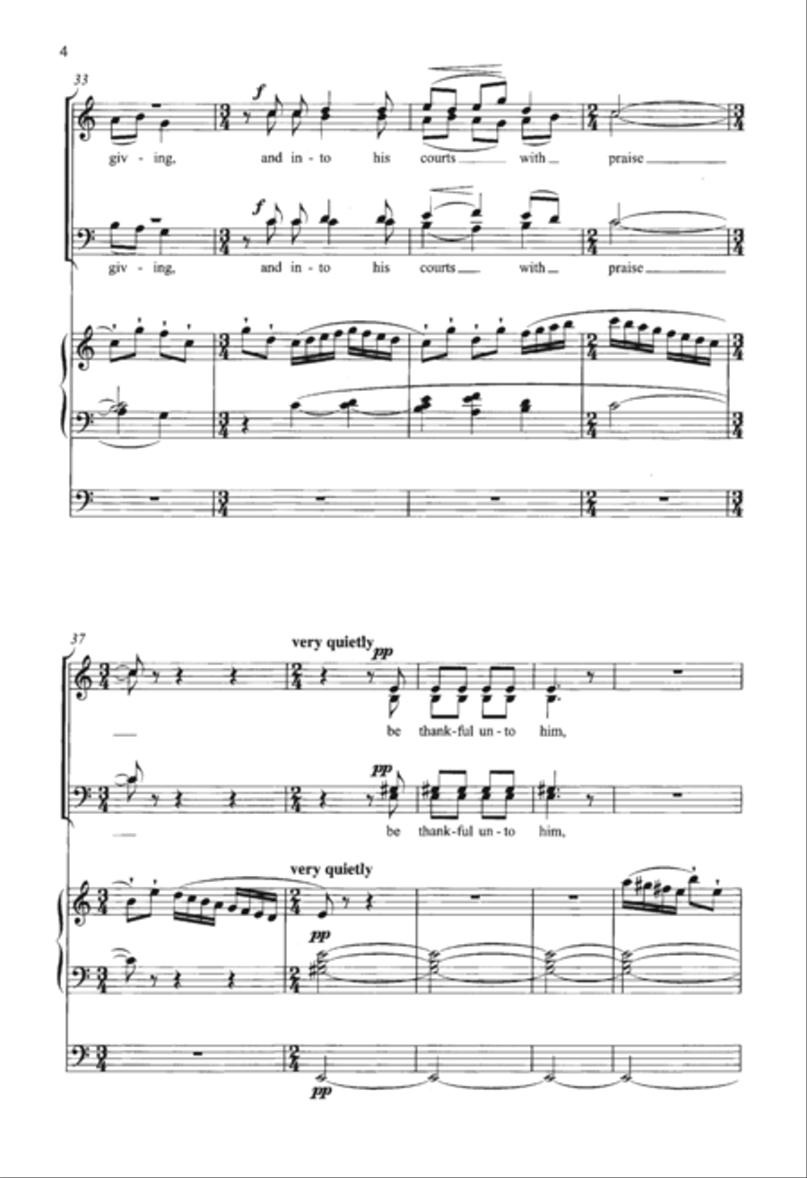 Jubilate Deo In C Major 4-Part scores gallery preview page 4