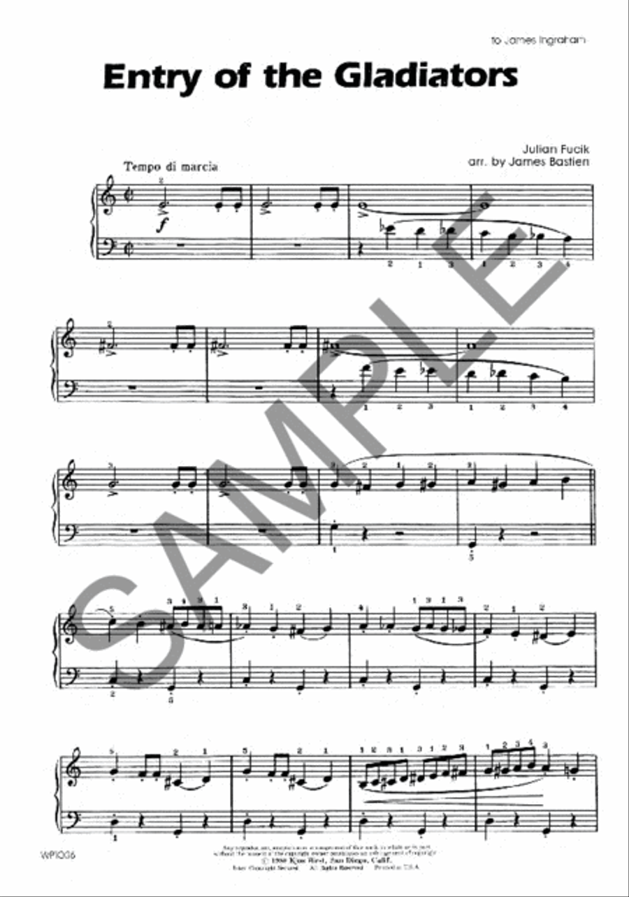 Entry of the Gladiators Piano Method scores gallery preview page 2