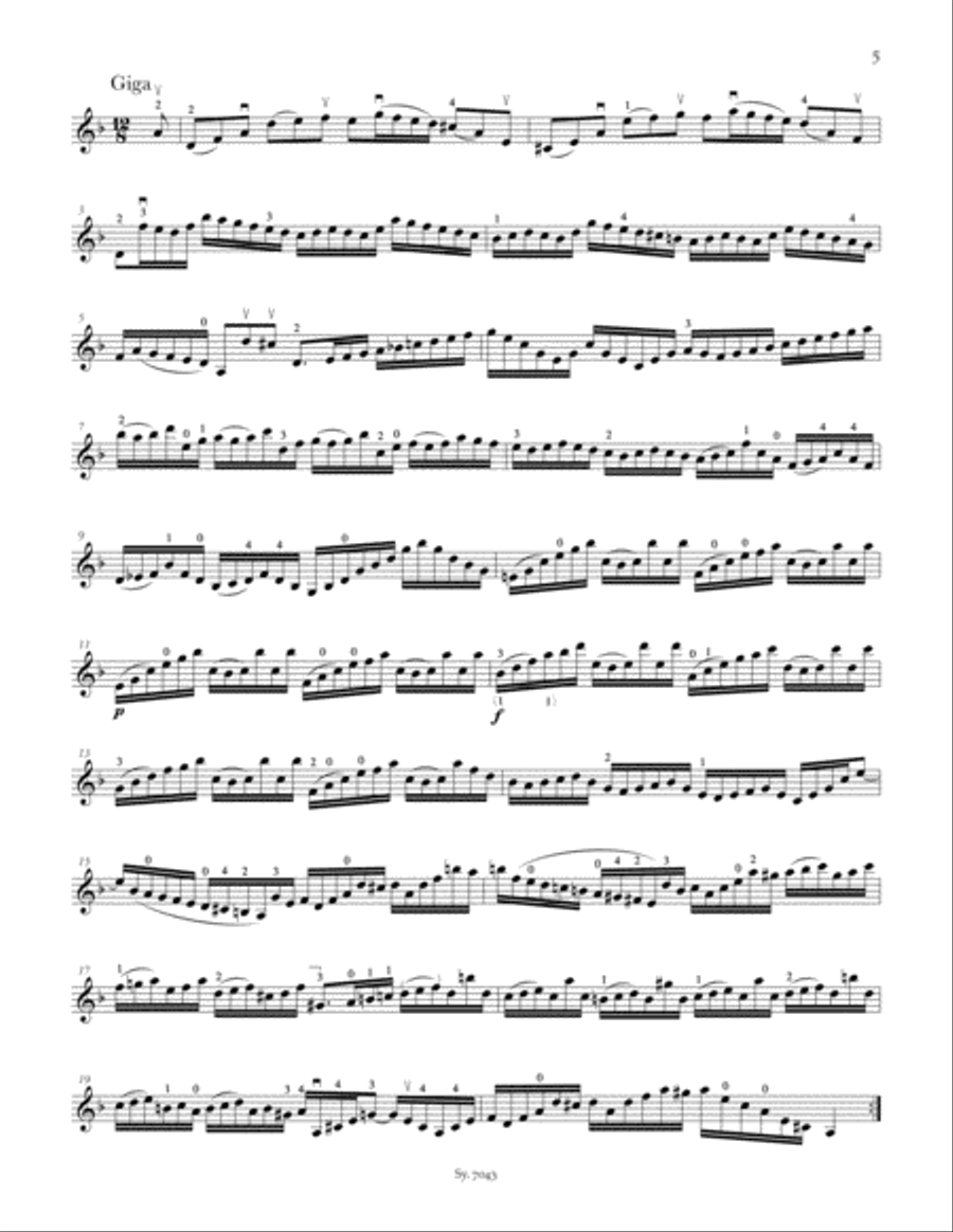 Partita II, BWV 1004 Violin Solo scores gallery preview page 4