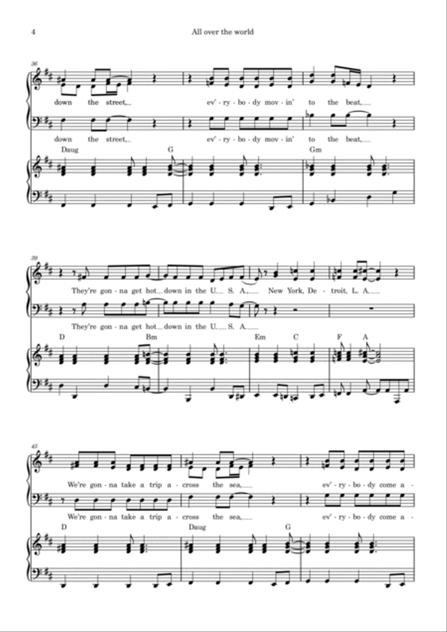 All Over The World 3-Part scores gallery preview page 4