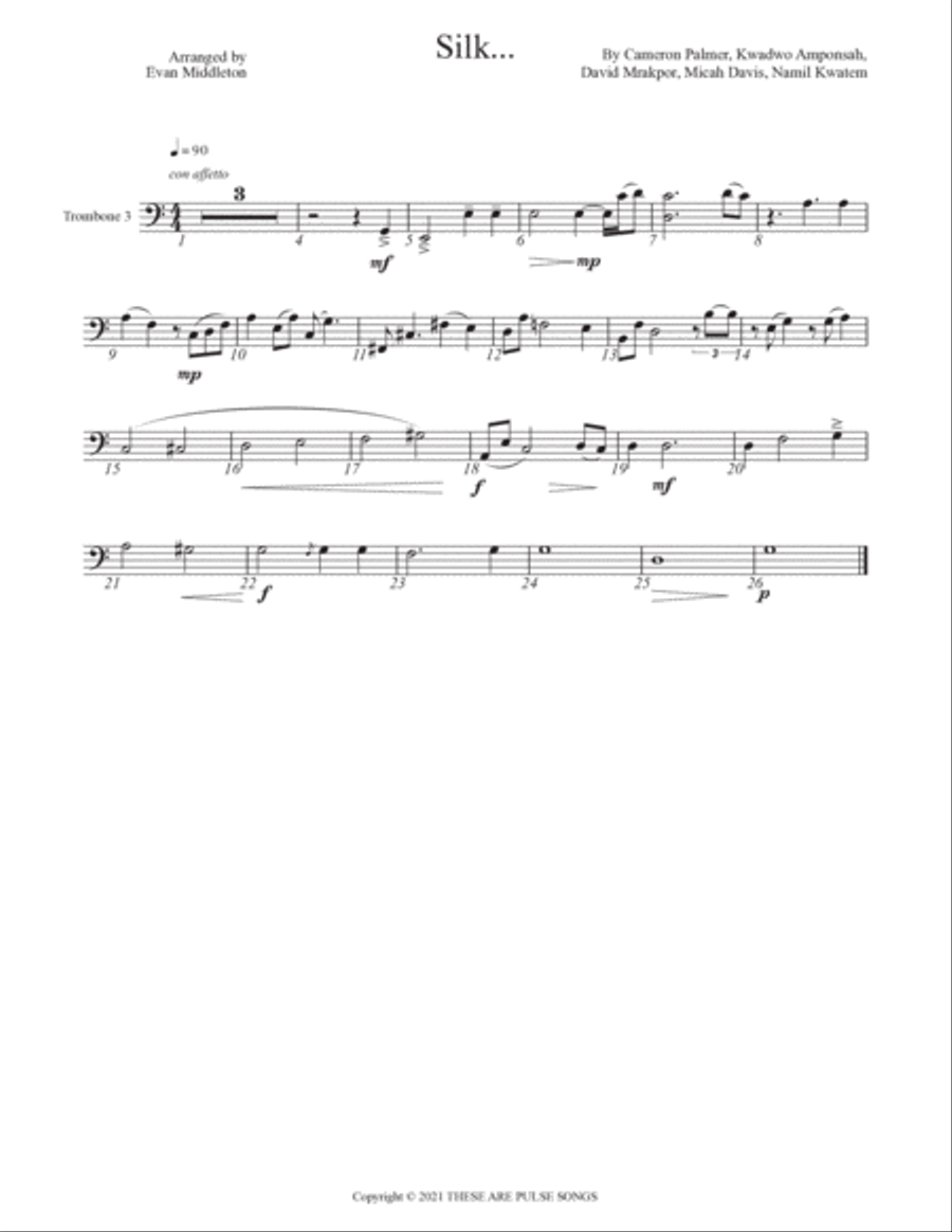 Silk... Brass Ensemble scores gallery preview page 4
