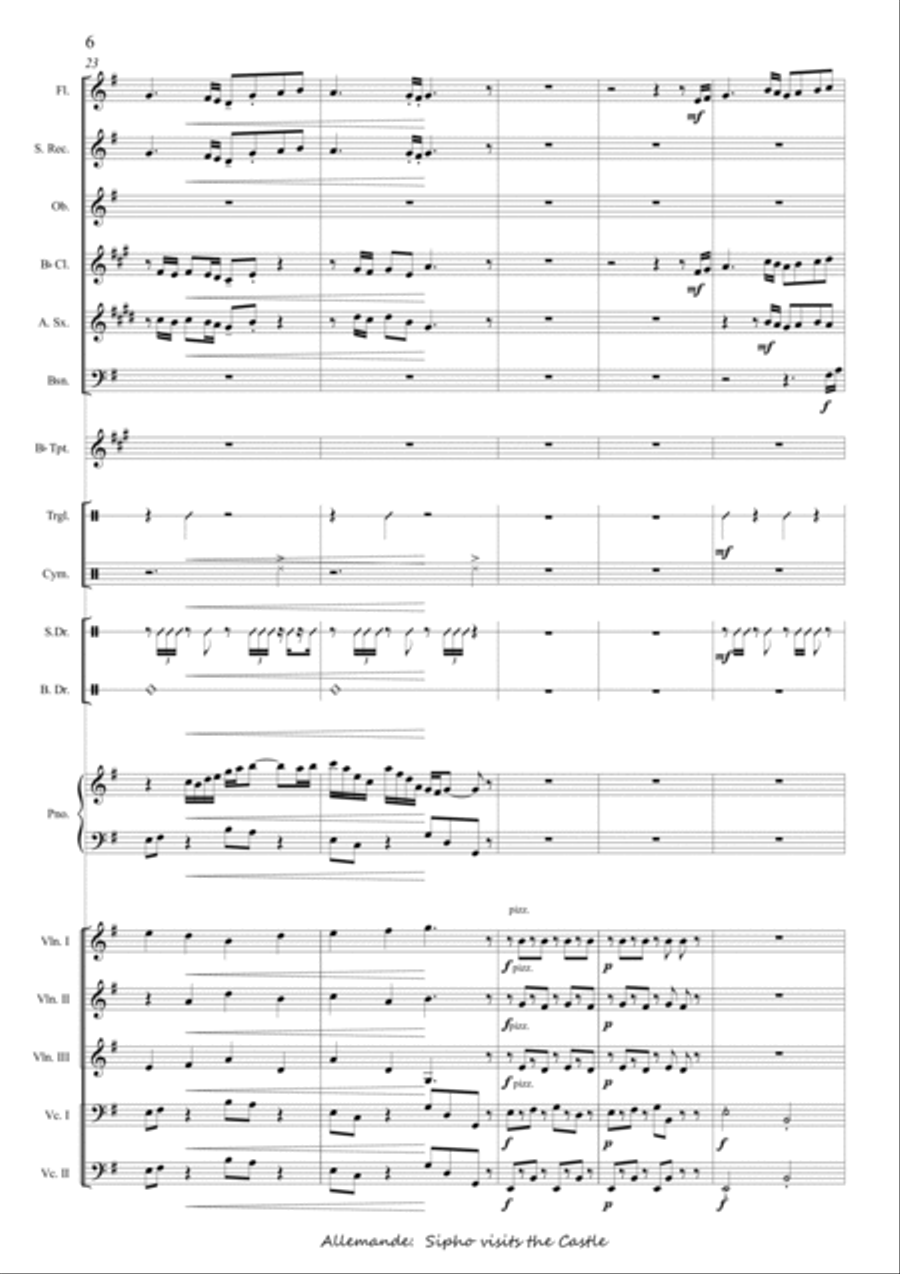 Suite, Sweet Cape Town - 2 Allemande Sipho visits the Castle Concert Band scores gallery preview page 6