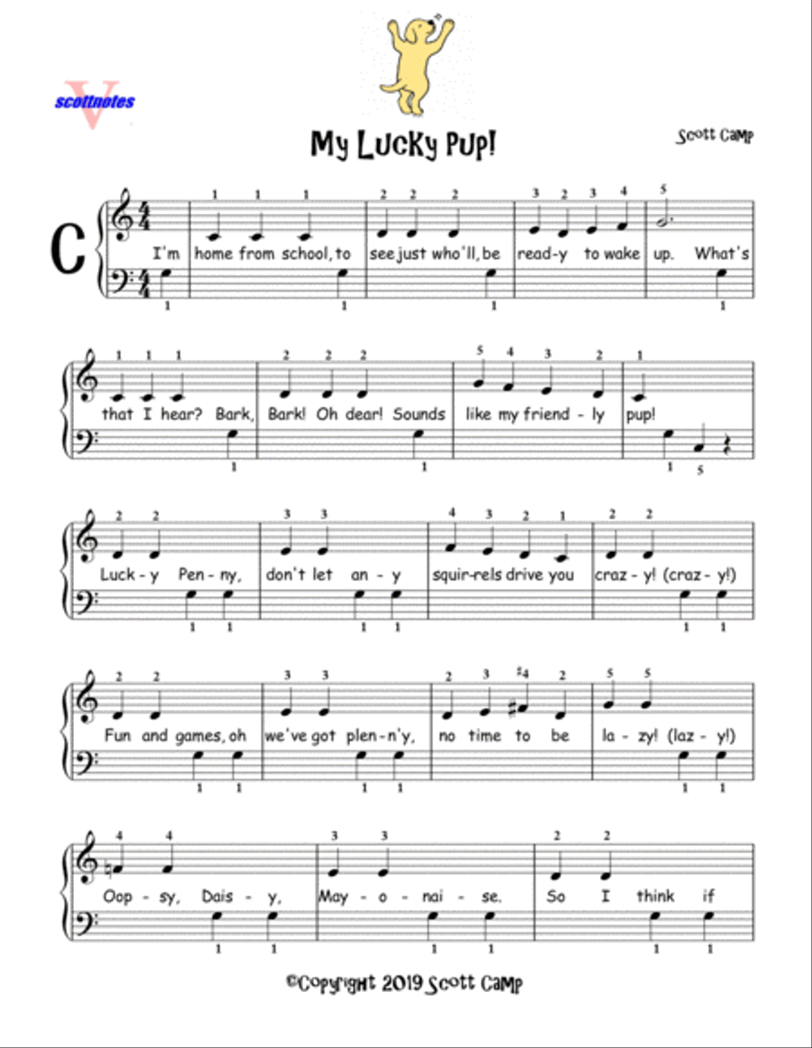 My Lucky Pup! Piano Method scores gallery preview page 1