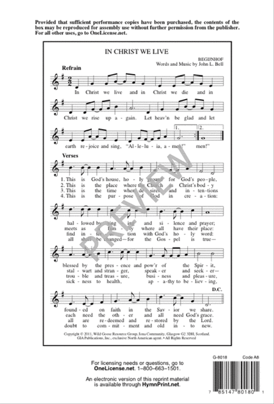 In Christ We Live 4-Part scores gallery preview page 8