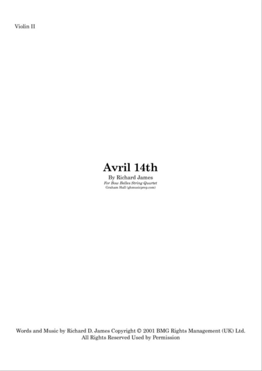 Avril 14th String Quartet scores gallery preview page 6