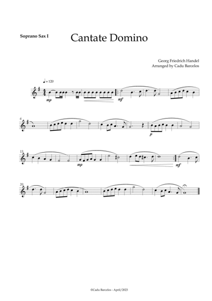 Cantate Domino - Handel (Saxophone Quintet) image number null