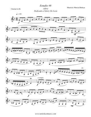 Estudio #8 (Afro) for Solo Clarinet