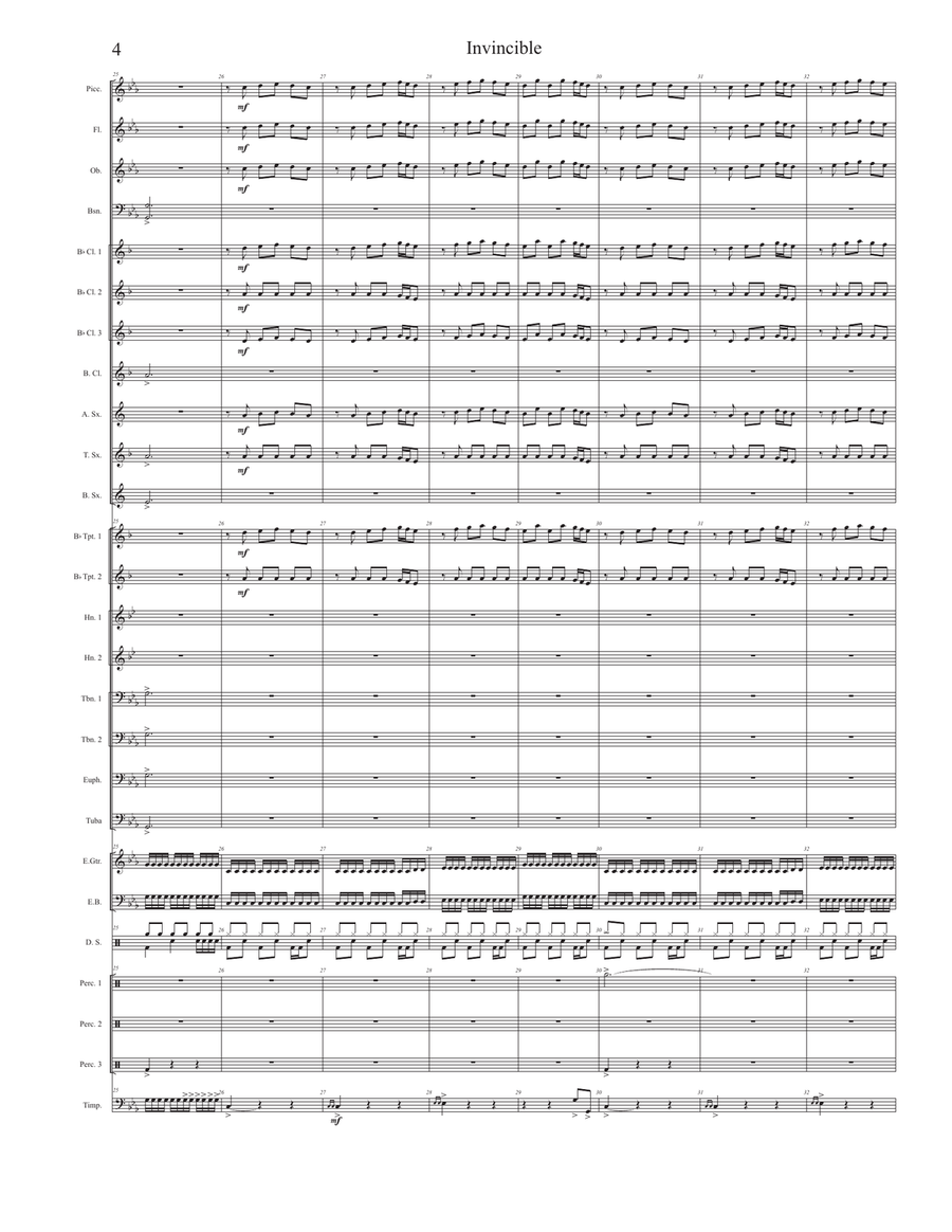 Invincible Concert Band scores gallery preview page 4