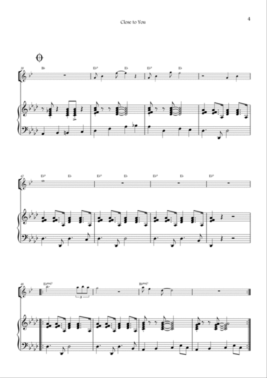 Close To You Close To You Tenor Saxophone scores gallery preview page 4