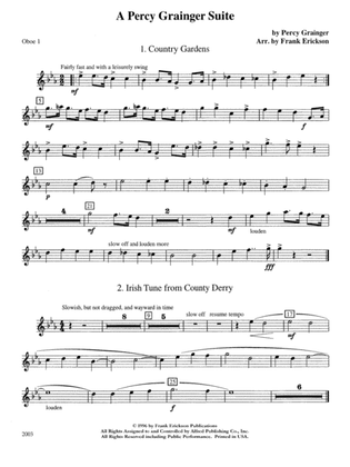 A Percy Grainger Suite: Oboe