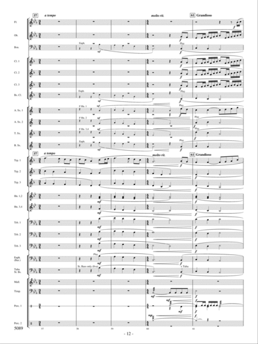 For Thy Courts Above For Thy Courts Above Concert Band scores gallery preview page 11