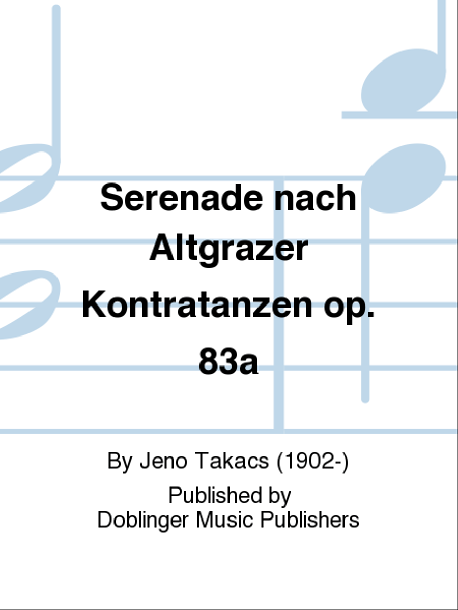 Serenade nach Altgrazer Kontratanzen op. 83a Woodwind Quintet scores gallery preview page 1