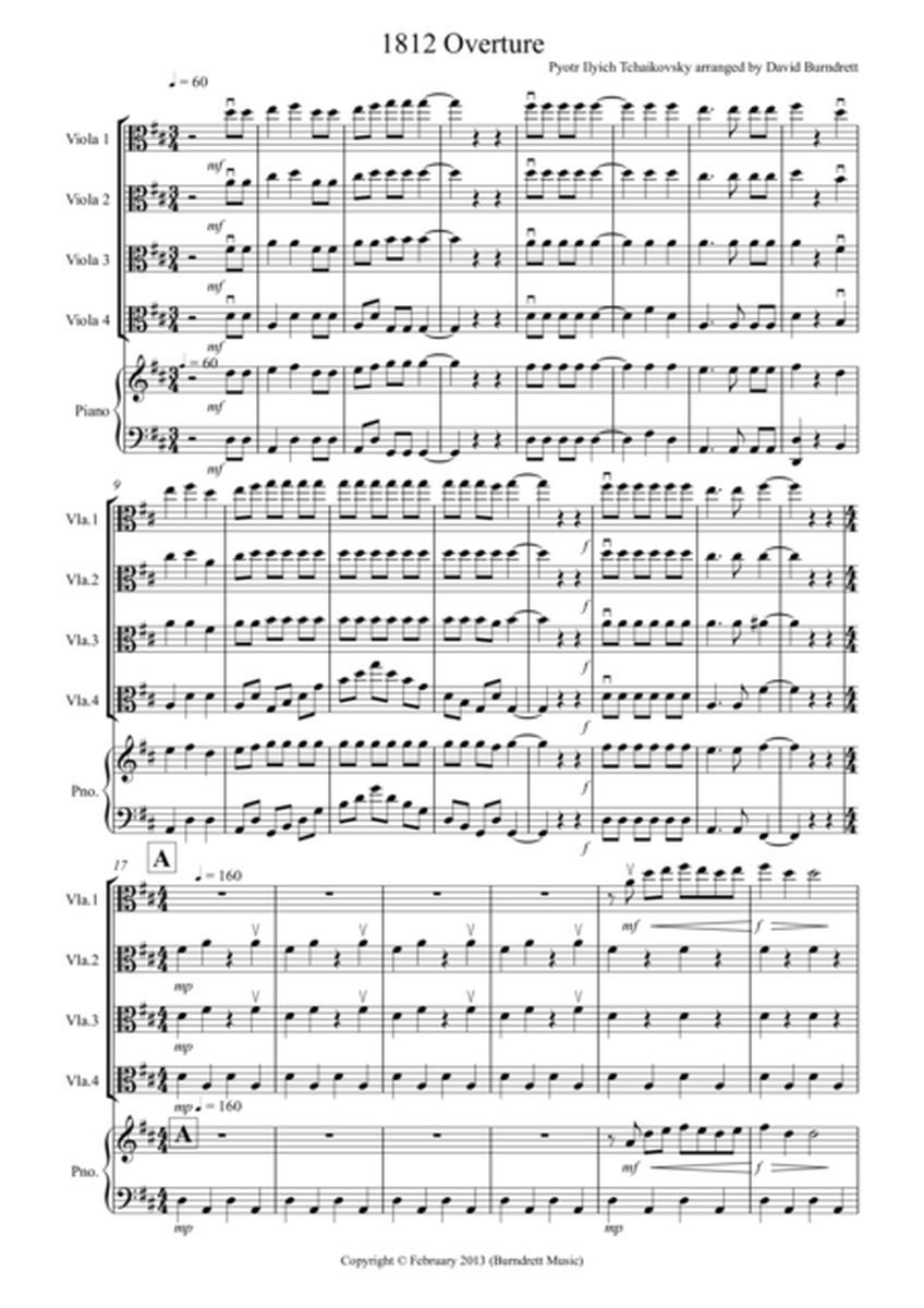 1812 Overture for Viola Quartet image number null
