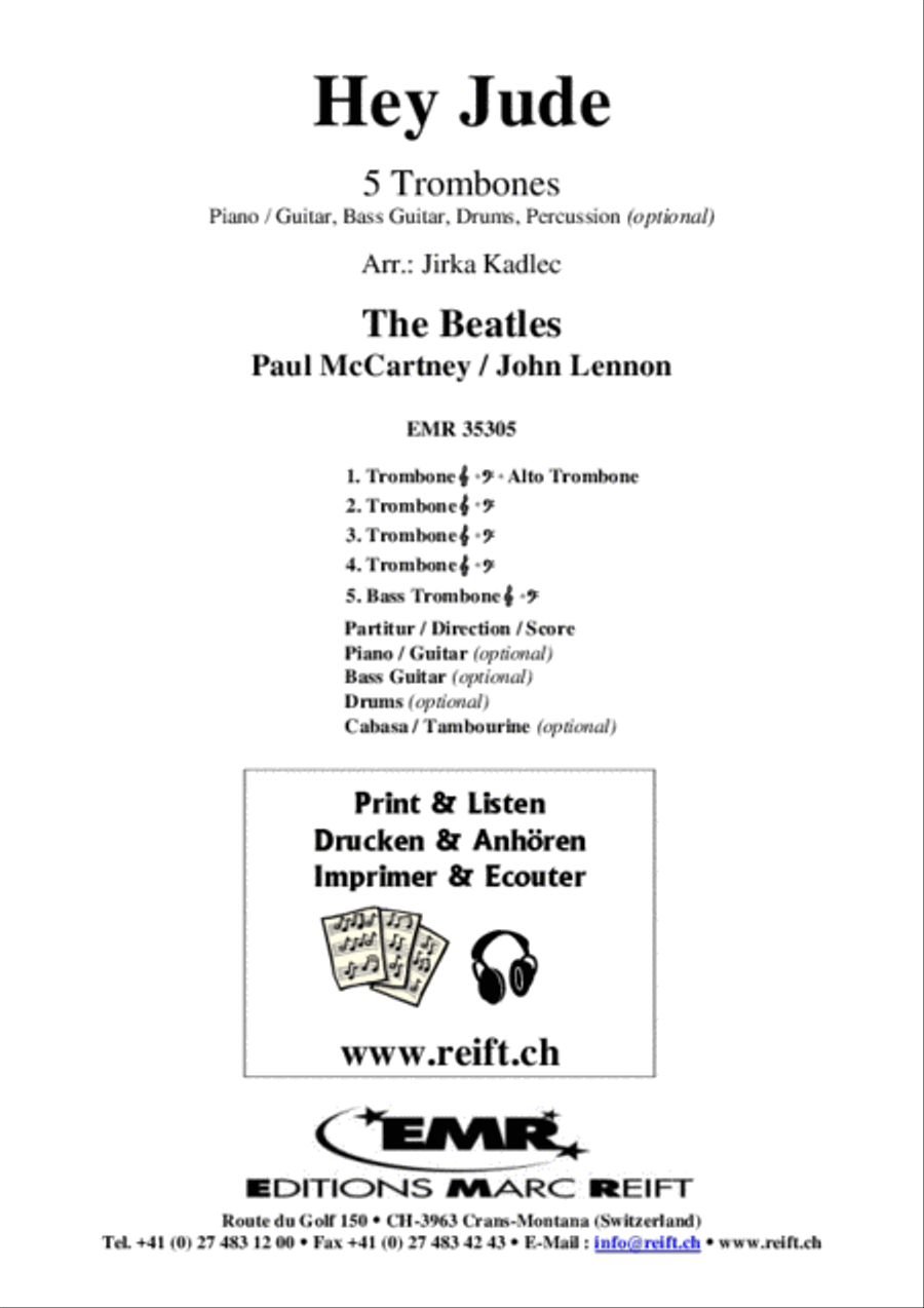 Hey Jude Trombone scores gallery preview page 2
