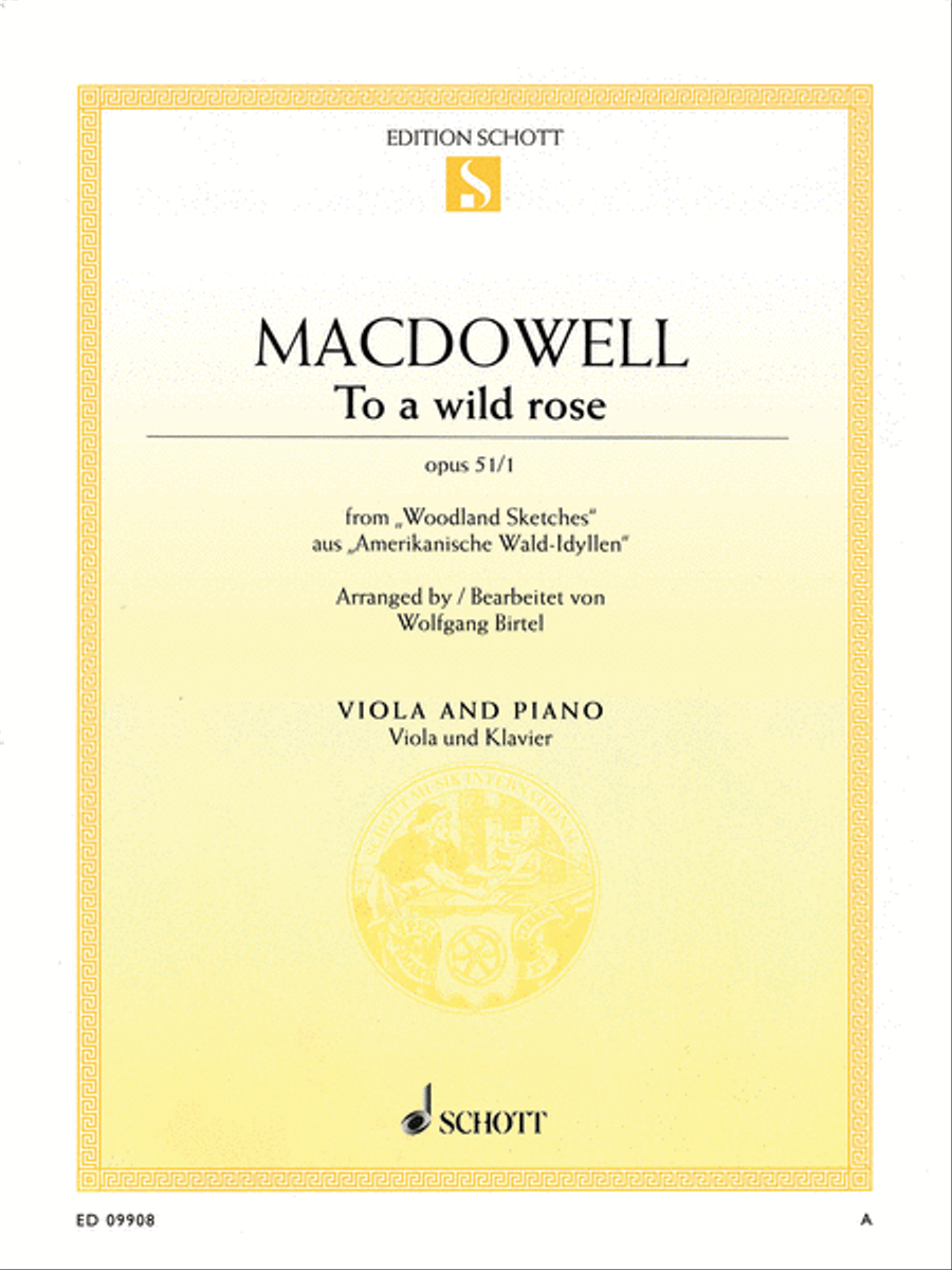 To a Wild Rose Piano Accompaniment scores gallery preview page 1
