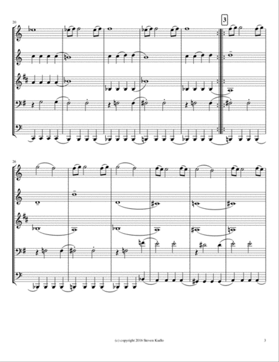 Minimalist Piece No. 39 for Wind Quintet Woodwind Quintet scores gallery preview page 3
