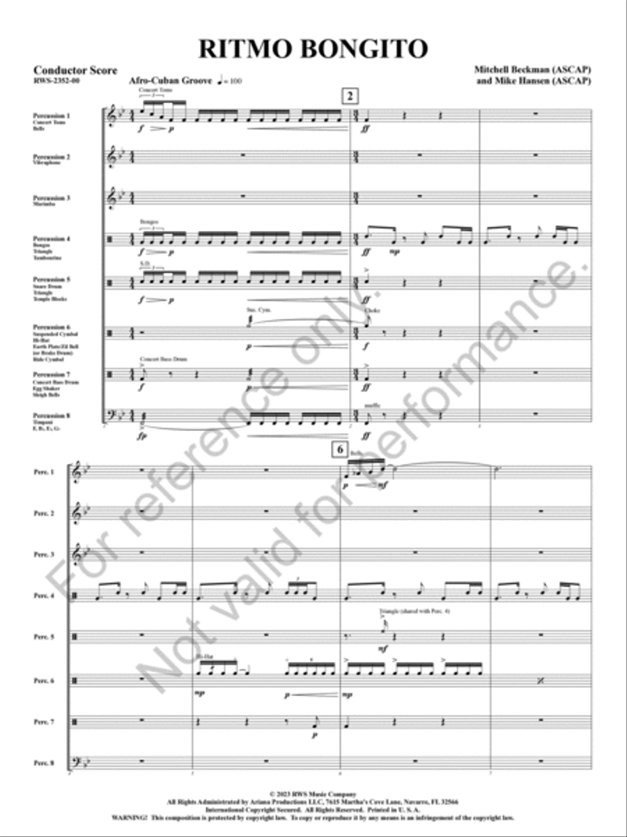 Ritmo Bongito Ritmo Bongito Percussion Ensemble scores gallery preview page 4