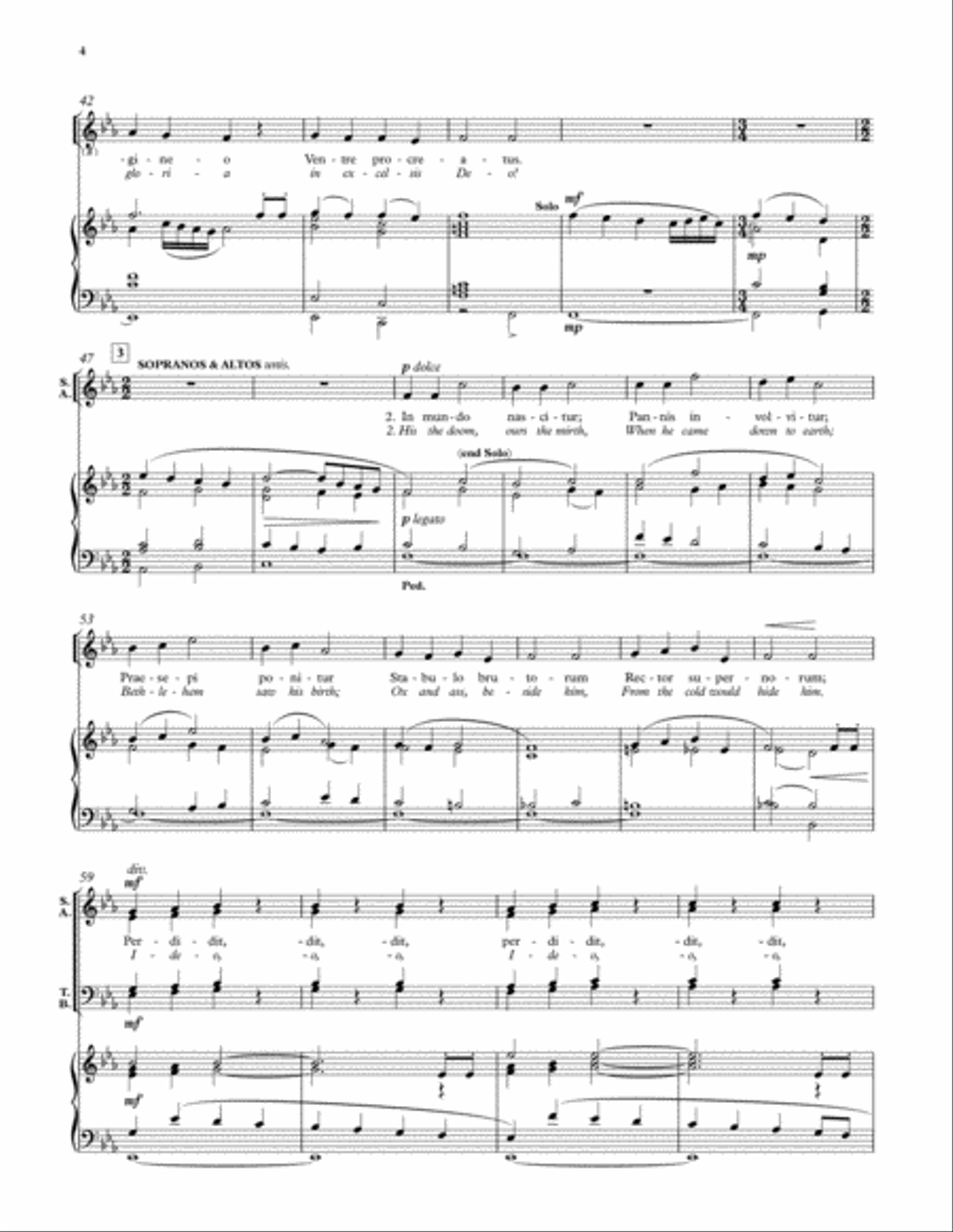 Christus Natus Est Christus Natus Est 4-Part scores gallery preview page 4