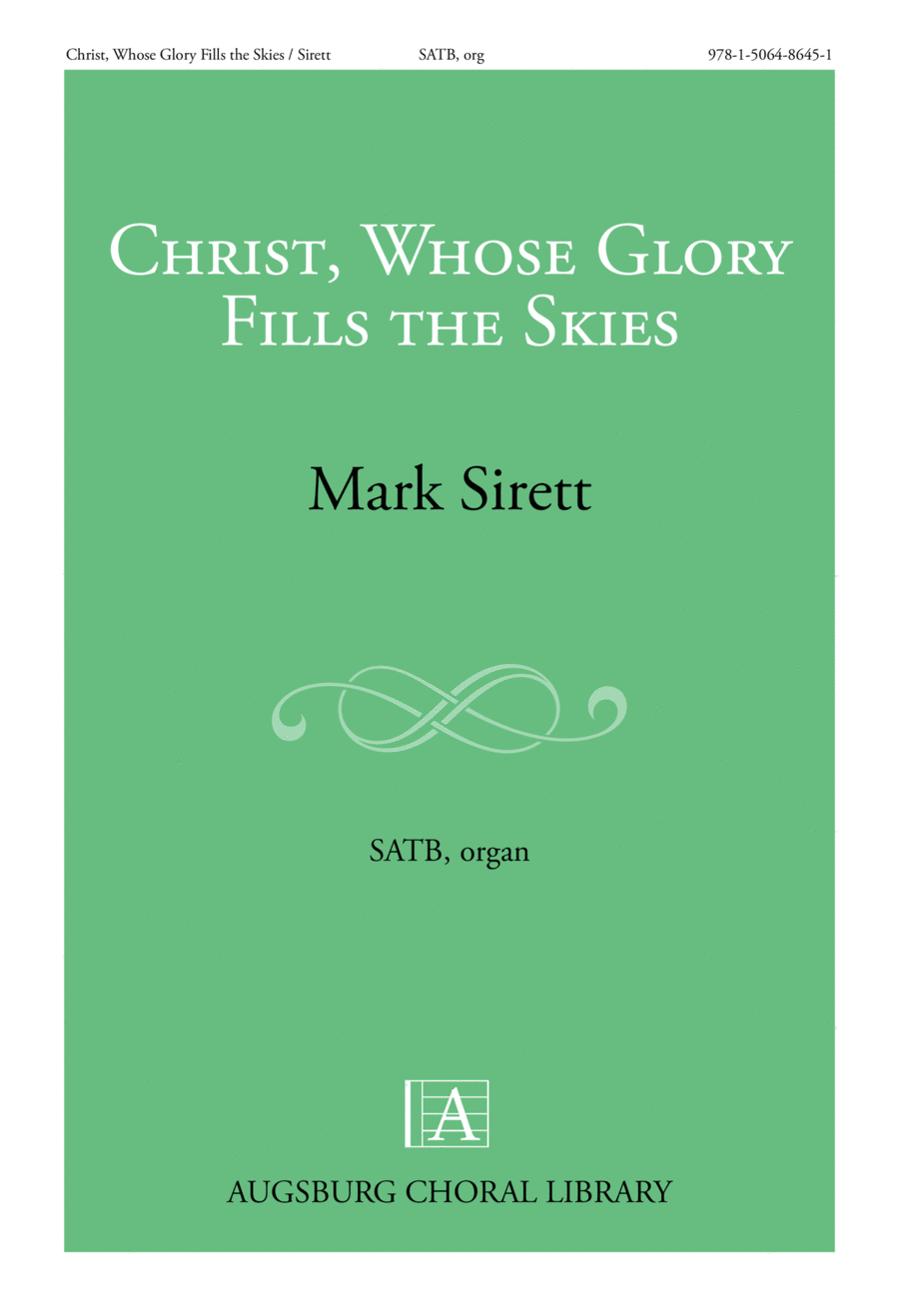 Christ, Whose Glory Fills the Skies 4-Part scores gallery preview page 1